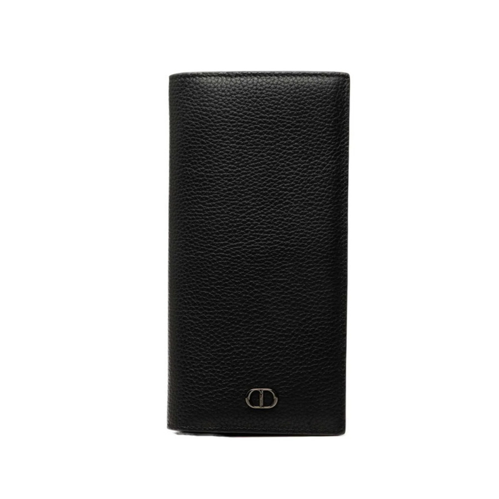 Dior Homme long wallet, black leather, men's.